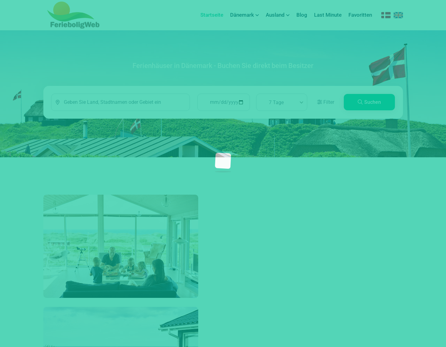 Aktuelle Website-Vorschau von Private Ferienhäuser in Dänemark