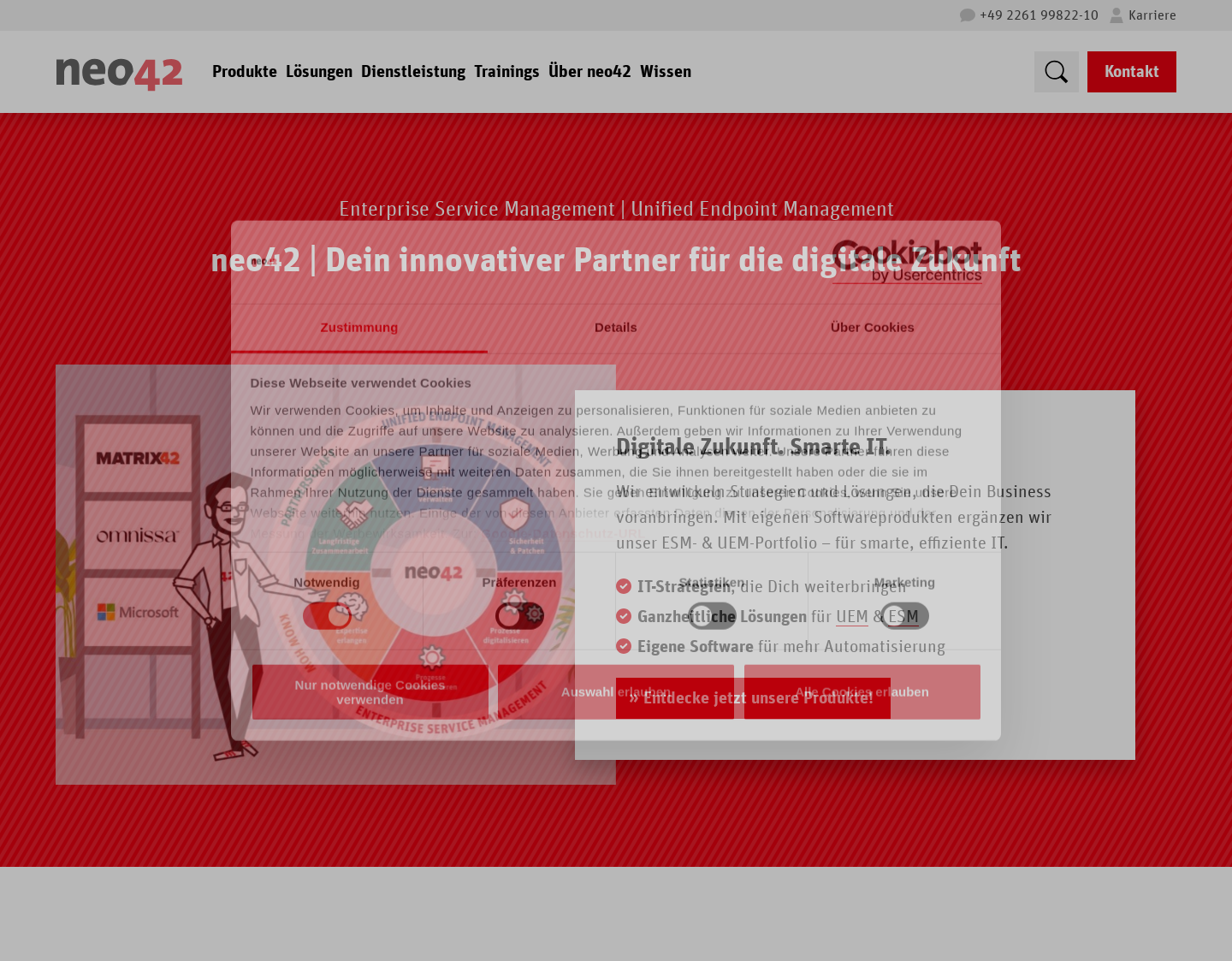 Aktuelle Website-Vorschau von Softwareverteilung