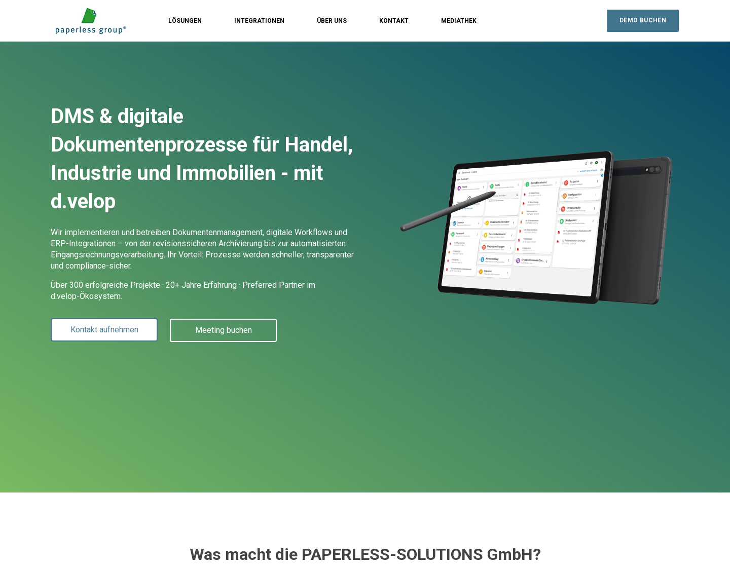 Aktuelle Website-Vorschau von Elektronische Archivierung