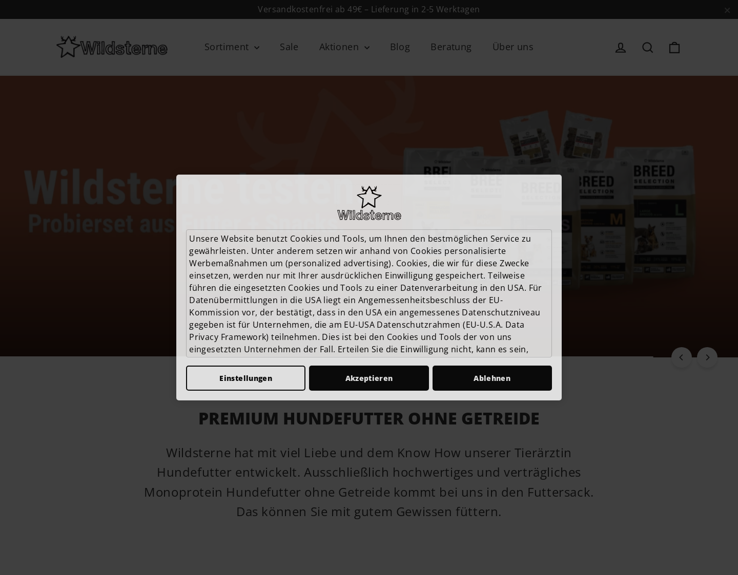 Aktuelle Website-Vorschau von Individuelles Hundefutter