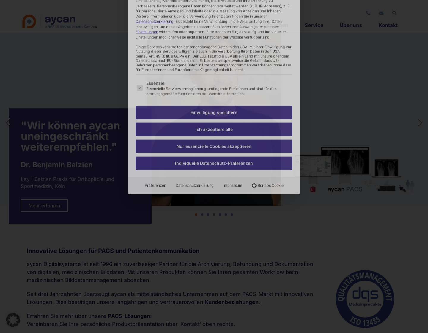Aktuelle Website-Vorschau von aycan Digitalsysteme GmbH