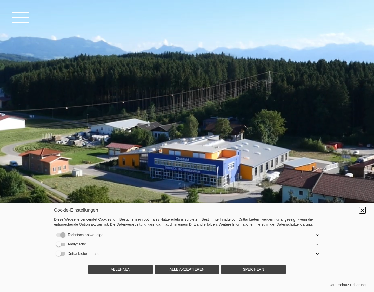 Aktuelle Website-Vorschau von Siebdruck und Werbezentrum