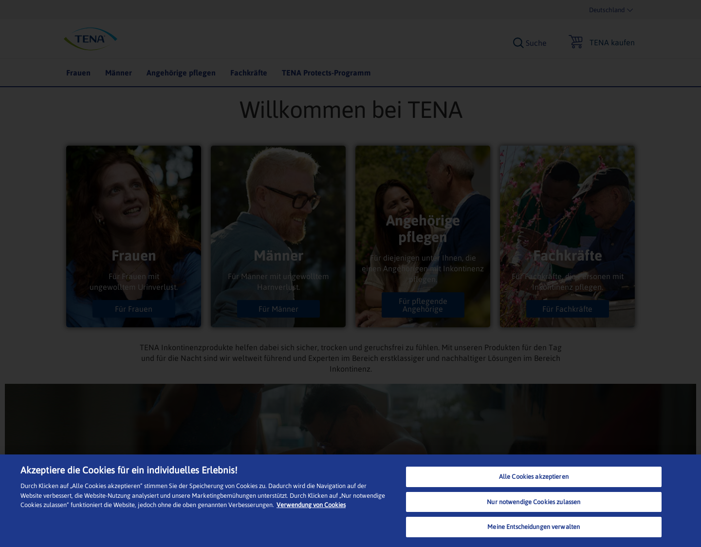 Aktuelle Website-Vorschau von Einlagen gegen Blasenschwäche