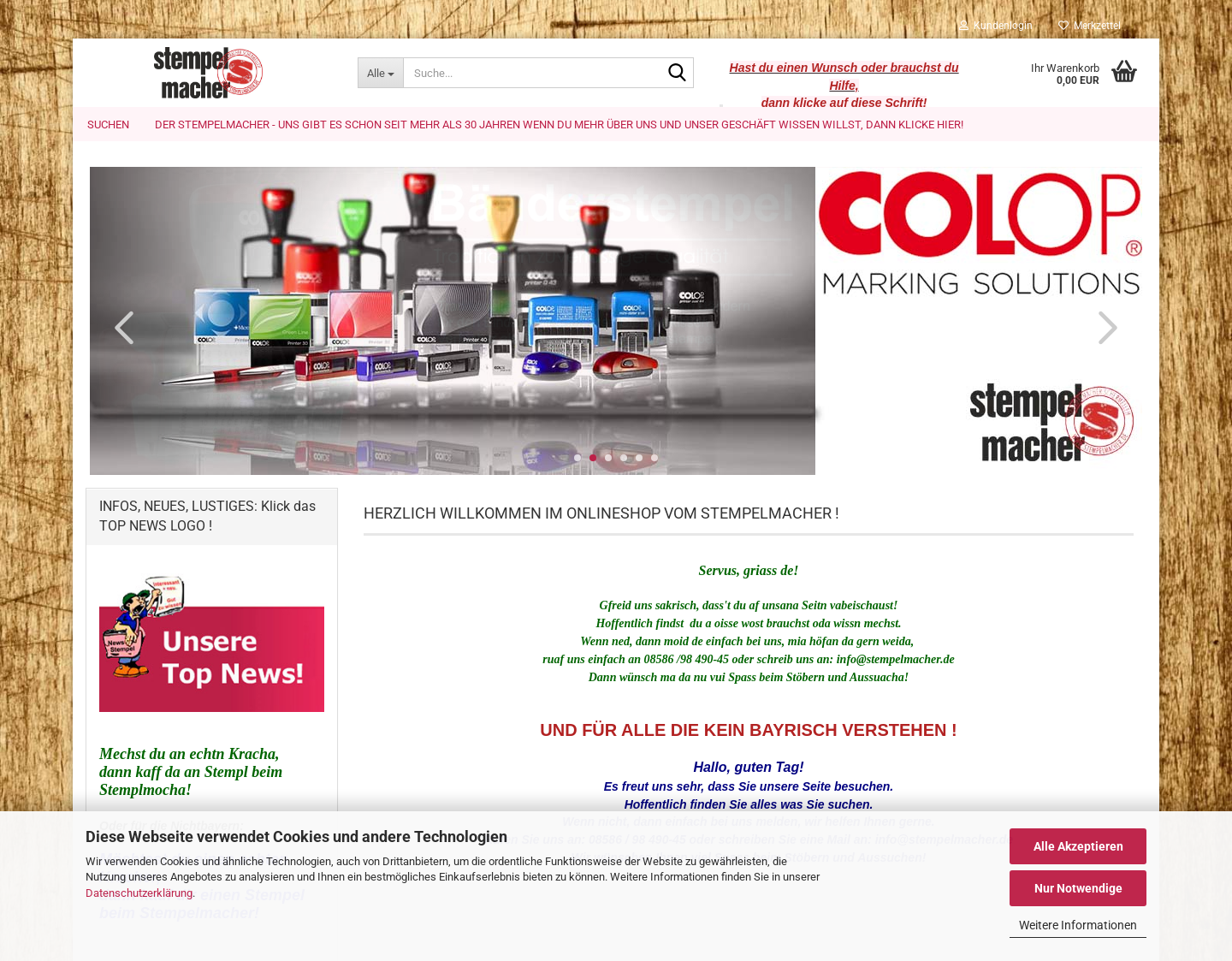 Aktuelle Website-Vorschau von Stempelmacher Schermelleh KG