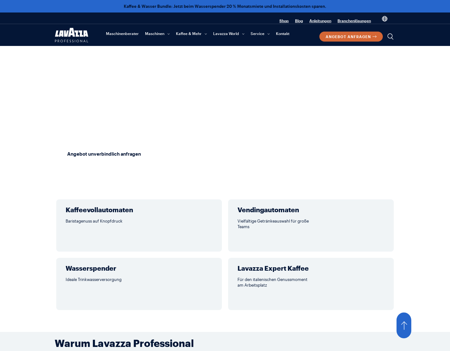 Aktuelle Website-Vorschau von KLIX Kaffee- und Getränkeautomaten