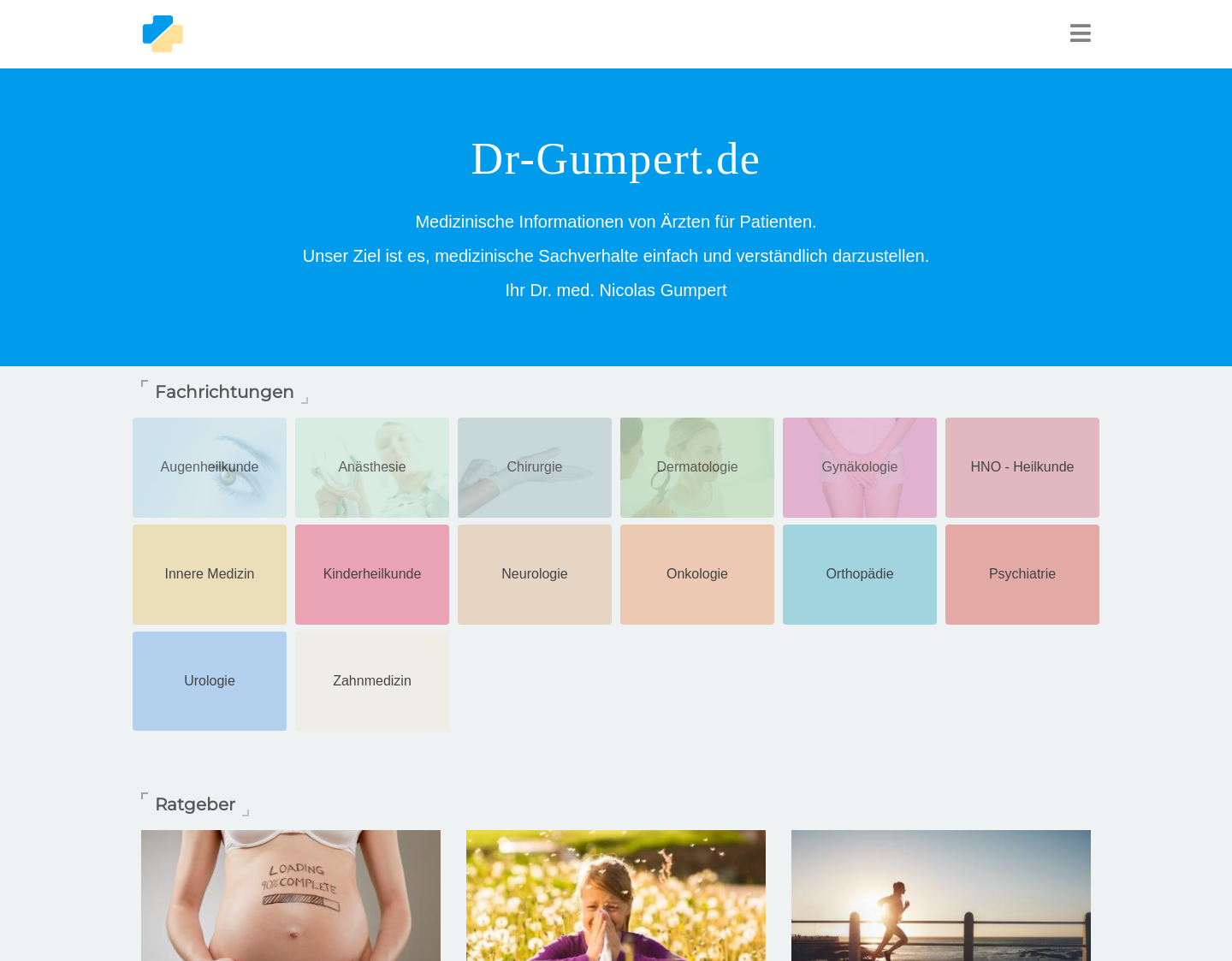 Aktuelle Website-Vorschau von Medizin Online