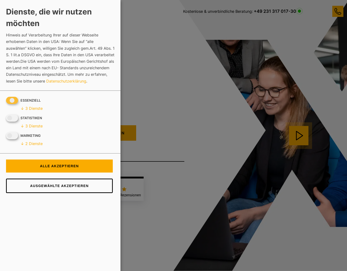 Aktuelle Website-Vorschau von Adwords Optimierung
