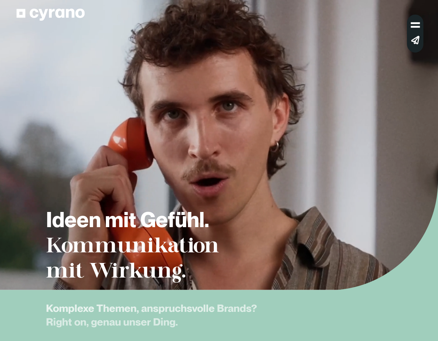 Aktuelle Website-Vorschau von Cyrano: PR-Agentur Münster