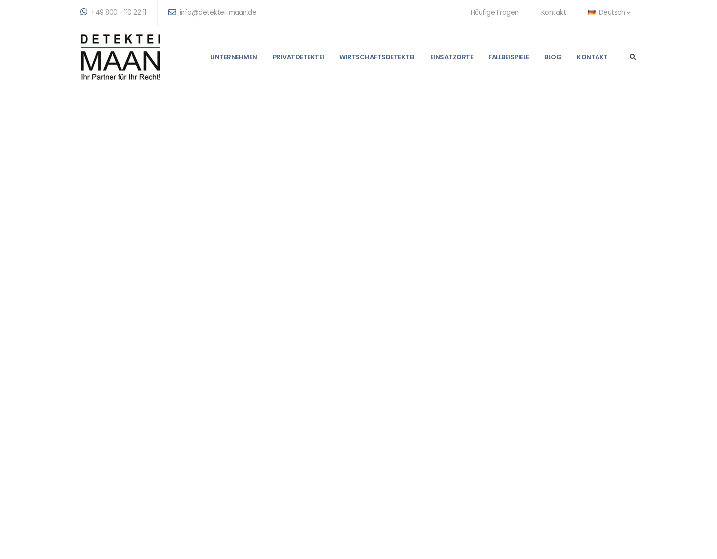 Aktuelle Website-Vorschau von Detektei MAAN