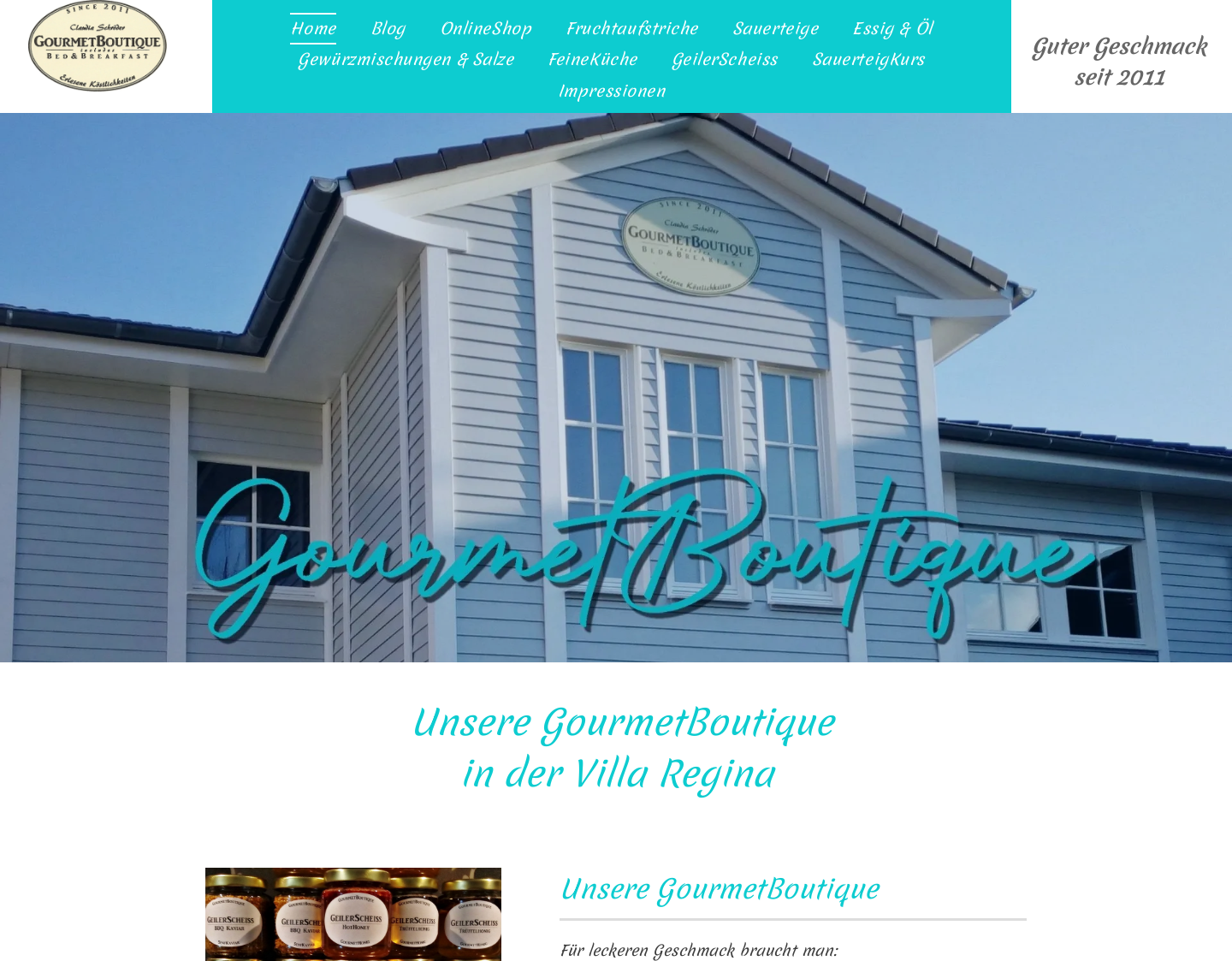 Aktuelle Website-Vorschau von Gourmet Boutique