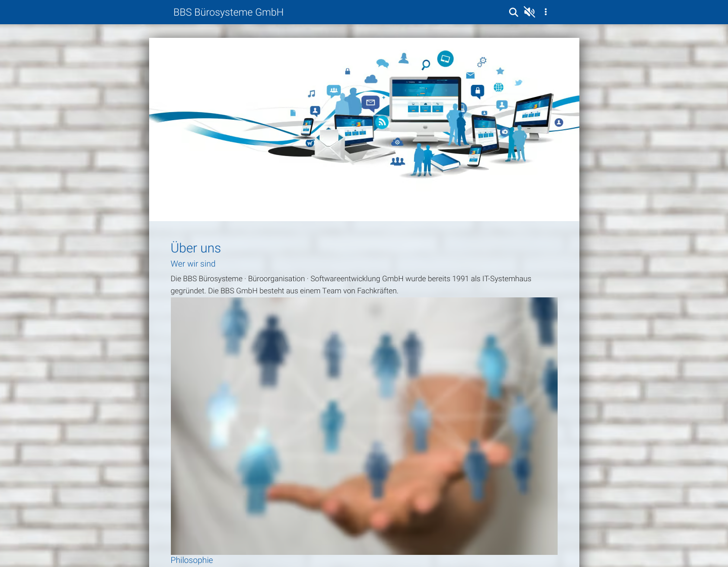 Aktuelle Website-Vorschau von BBS Bürosysteme & Büroorganisation