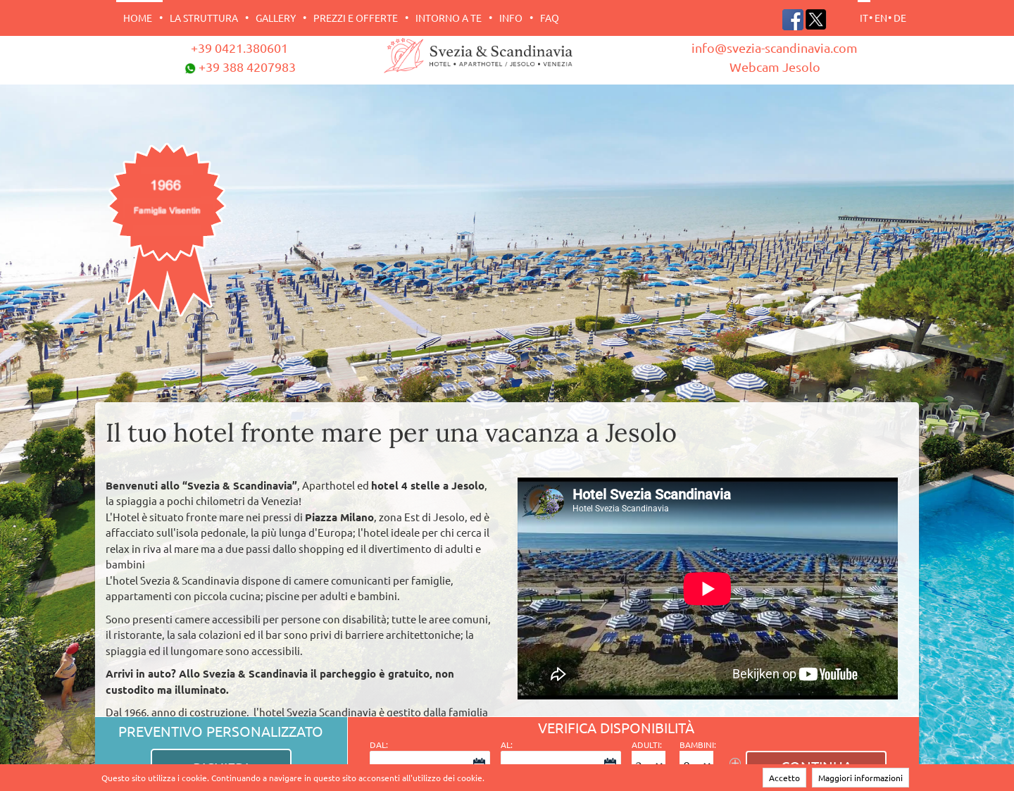 Aktuelle Website-Vorschau von 4 Sterne - Hotel Jesolo