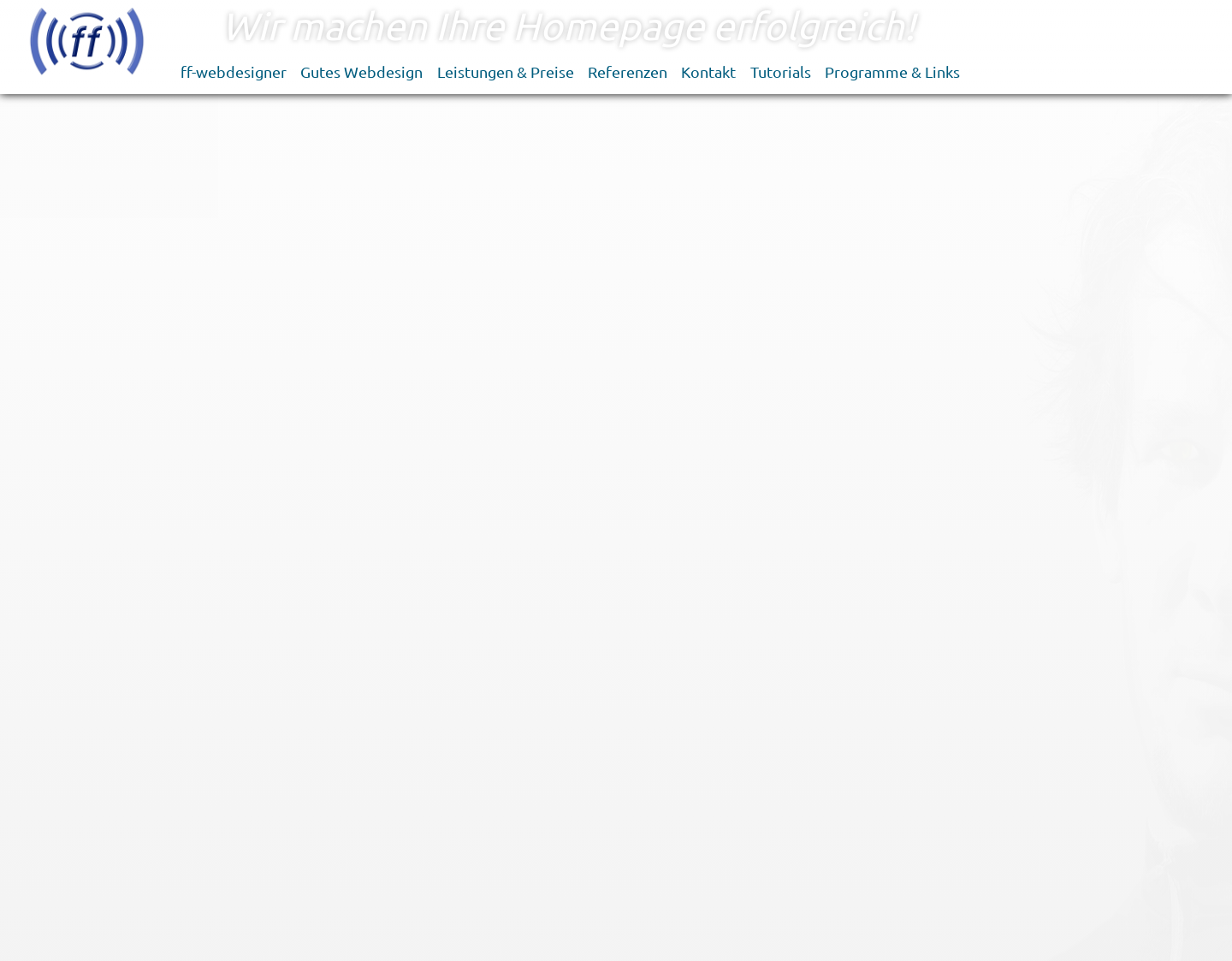 Aktuelle Website-Vorschau von ff-webdesigner - Wir machen ihre Ho