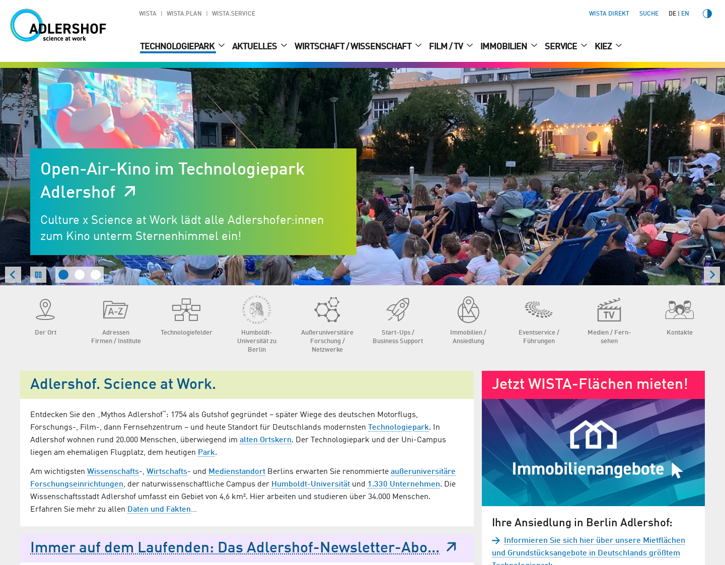 Aktuelle Website-Vorschau von Studentenjobs