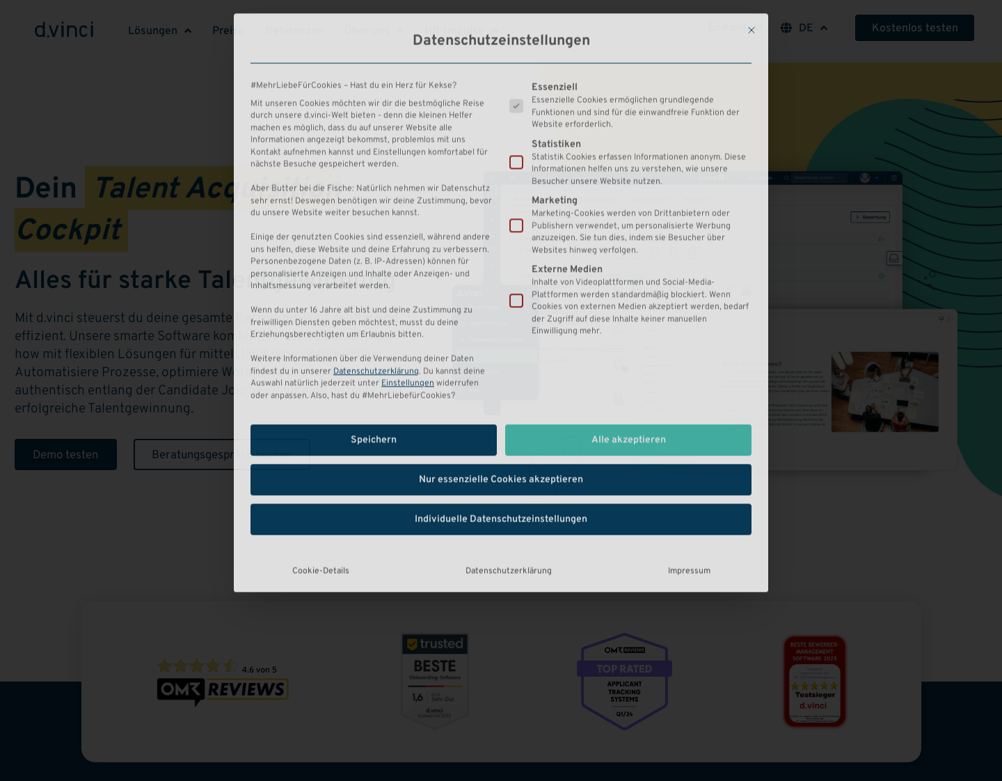Aktuelle Website-Vorschau von Personalmarketing