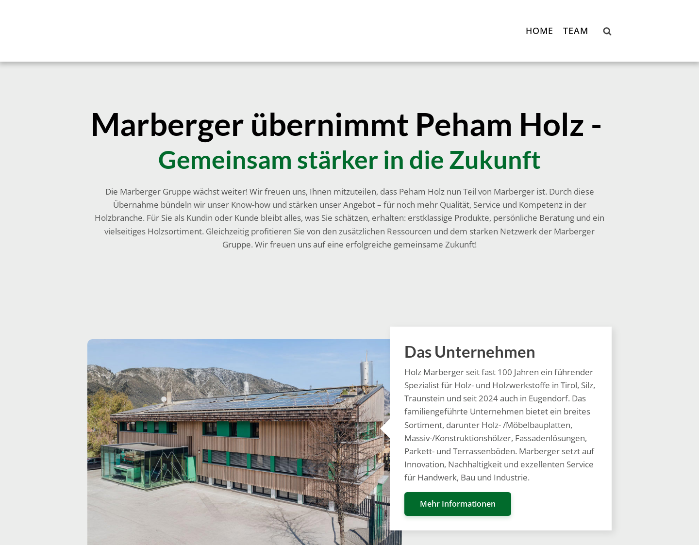 Aktuelle Website-Vorschau von Peham Holz - Ihr Holzfachmarkt