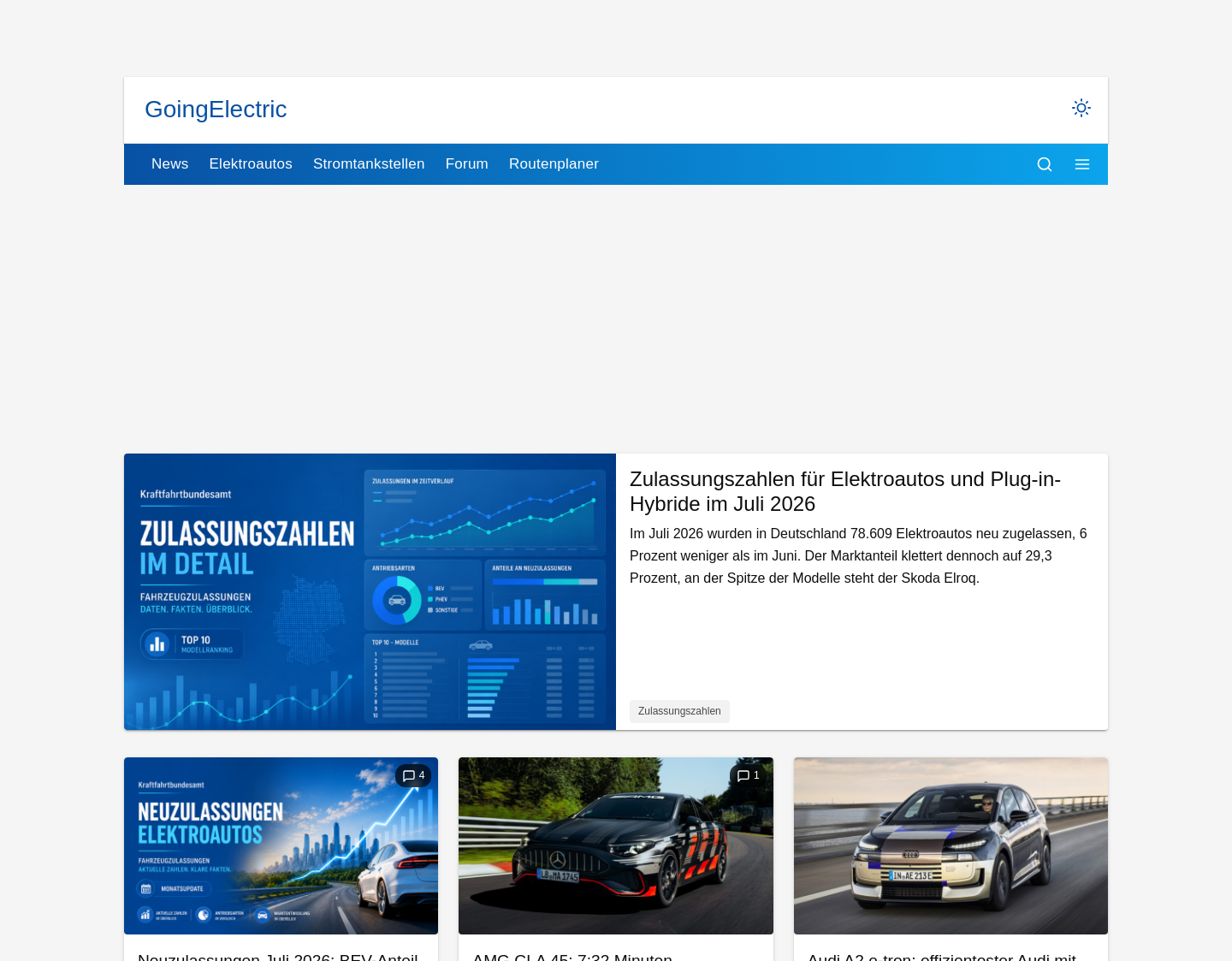 Aktuelle Website-Vorschau von Stromtankstellenverzeichnis