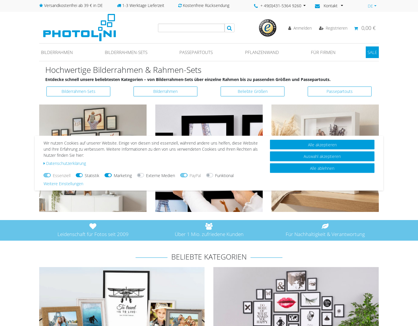 Aktuelle Website-Vorschau von Photolini Fotocollagen