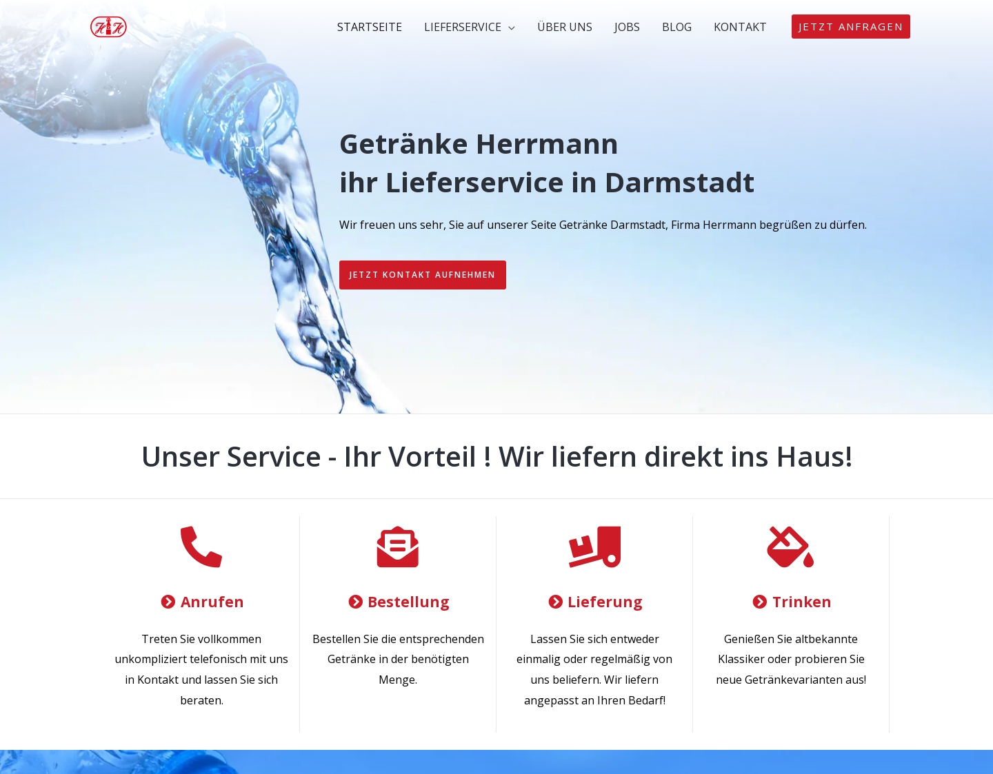Aktuelle Website-Vorschau von Getränke Herrmann  - Ihr Getränkelieferant