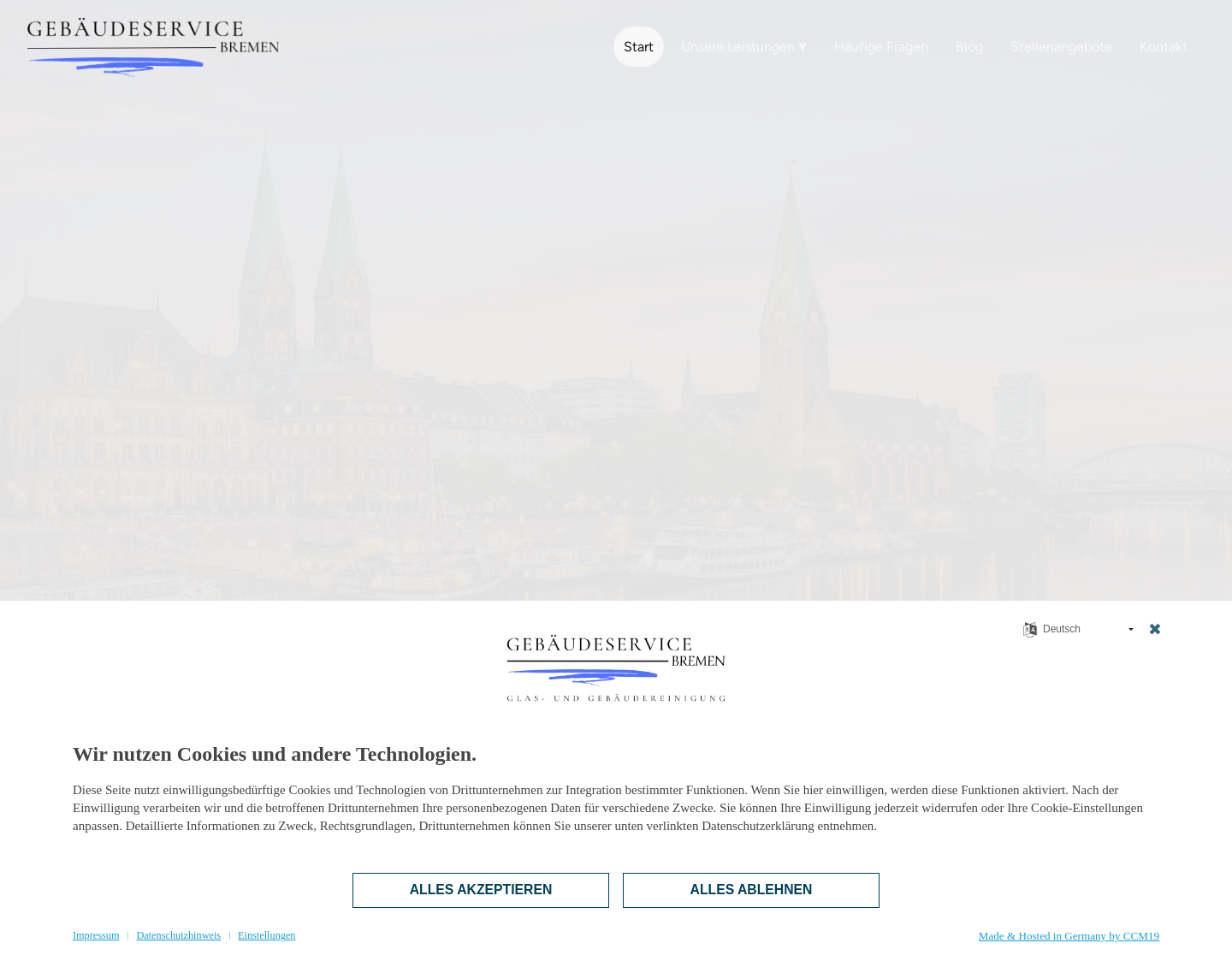 Aktuelle Website-Vorschau von HB ECO CLEAN Gebäudereinigung