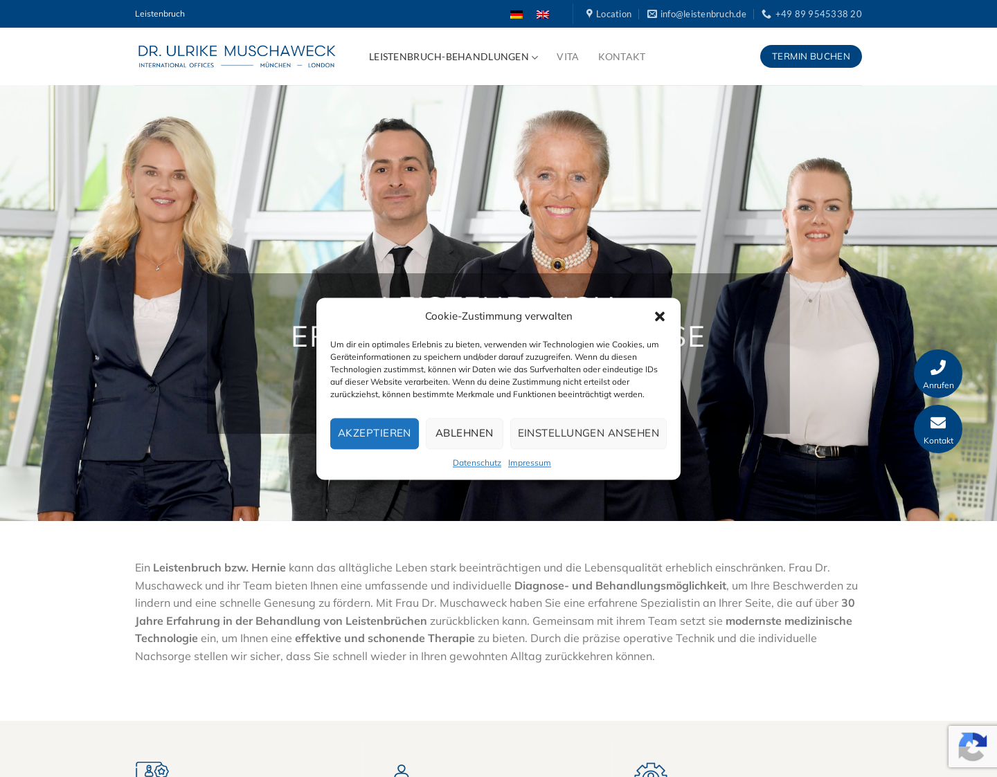 Aktuelle Website-Vorschau von Spezialist für Leistenbrüche