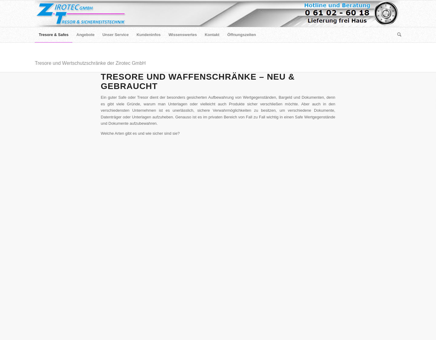 Aktuelle Website-Vorschau von Waffenschränke , Tresore aller Art