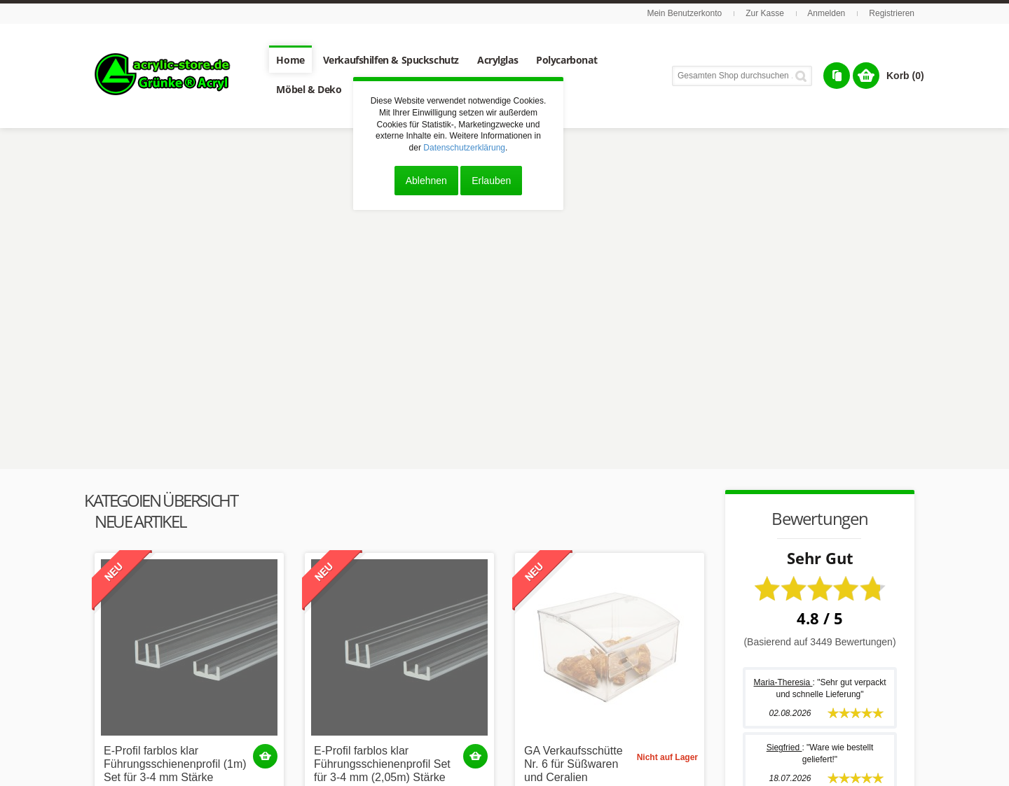 Aktuelle Website-Vorschau von A+S Grünke Kunststoffe UG