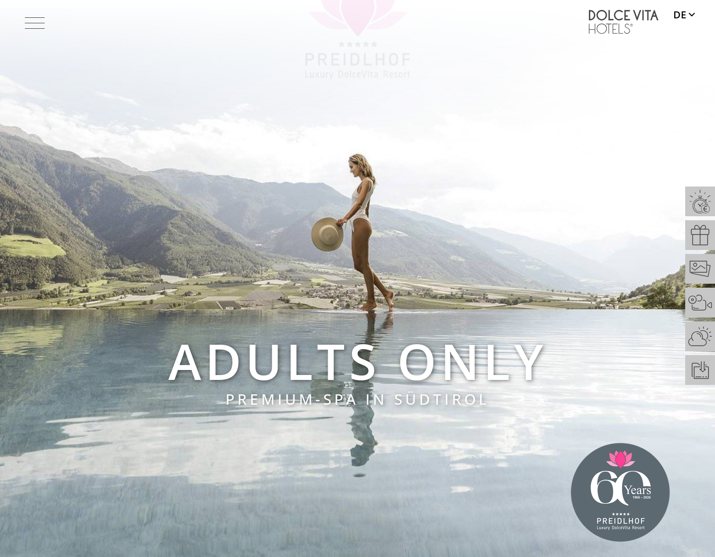 Aktuelle Website-Vorschau von Dolce Vita Hotel Preidlhof****s