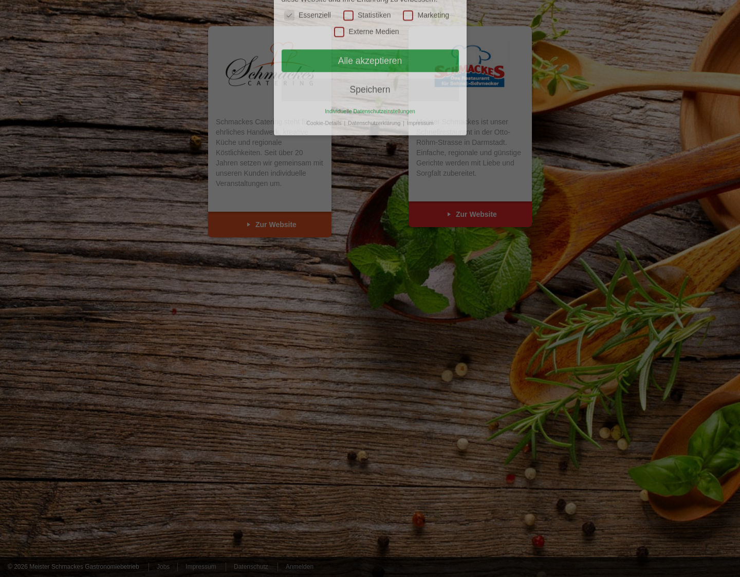 Aktuelle Website-Vorschau von Caterer Schmackes in Darmstadt
