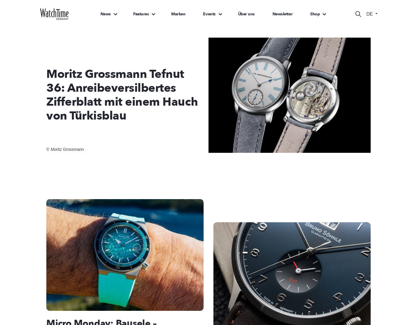Aktuelle Website-Vorschau von Watchtime