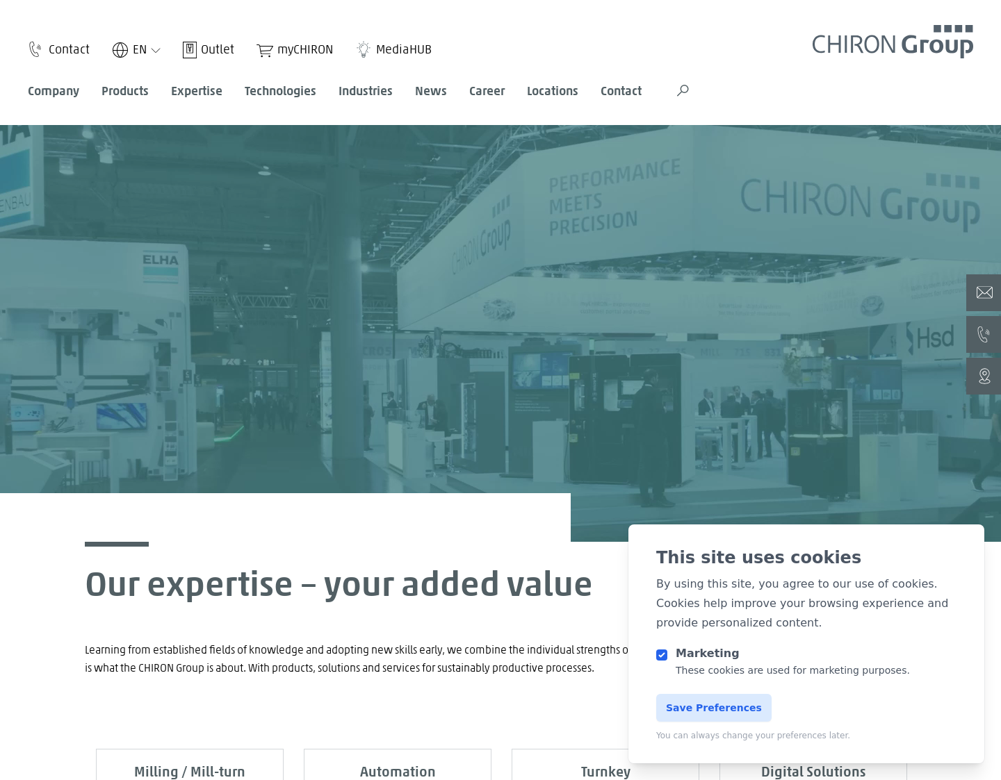 Aktuelle Website-Vorschau von STAMA - Maschinenfabrik GmbH  Excellence