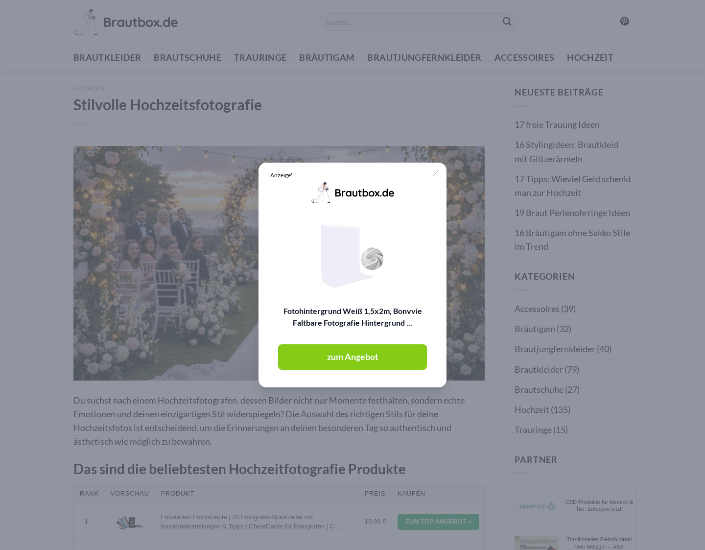 Aktuelle Website-Vorschau von Hochzeitsfotograf