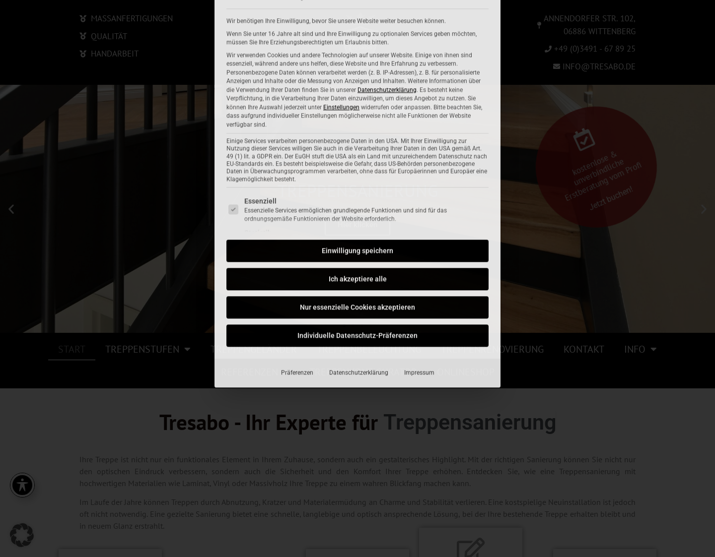 Aktuelle Website-Vorschau von Treppenrenovierung und Treppensanierung-günstig v