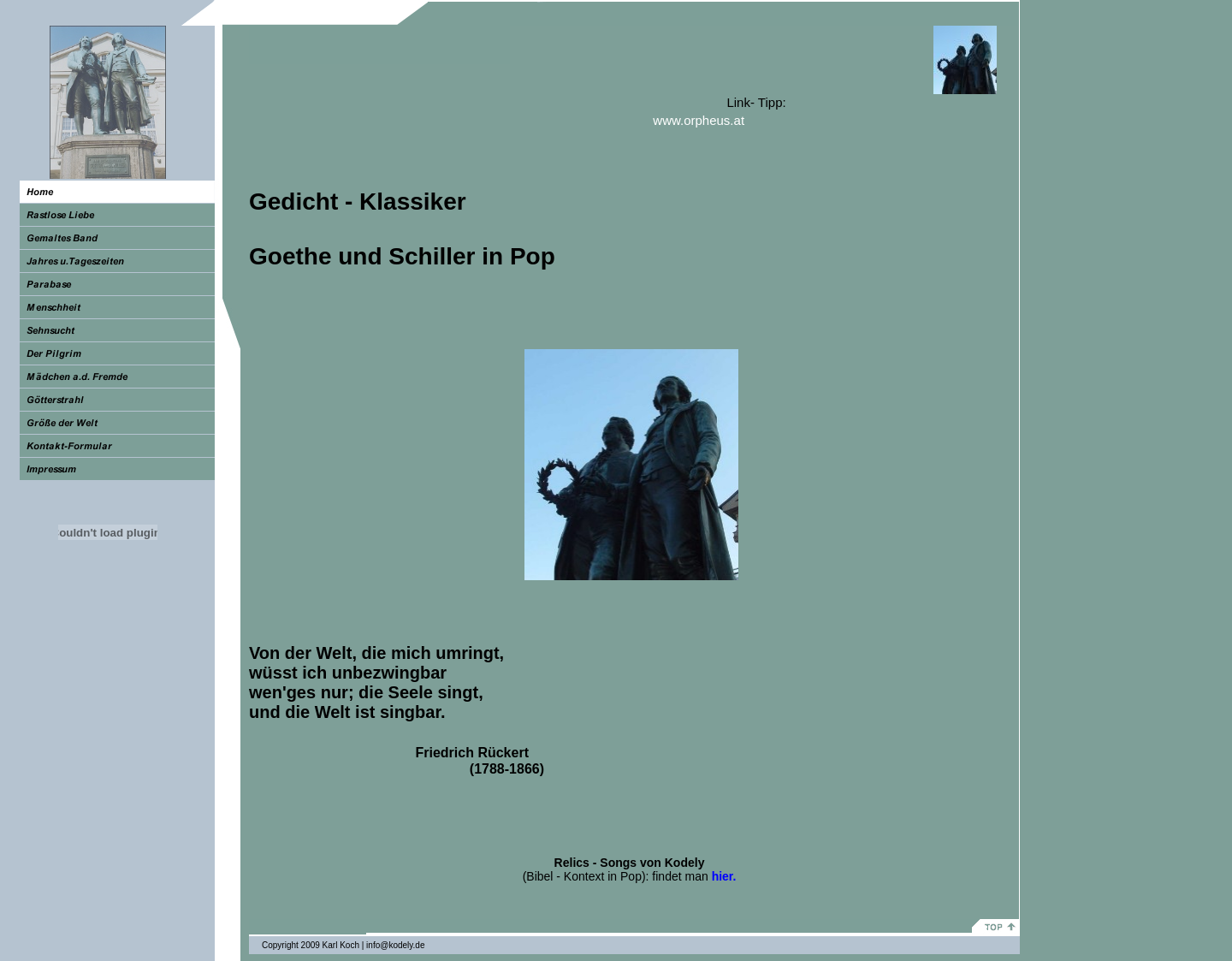 Aktuelle Website-Vorschau von Goethe und Schiller in Pop
