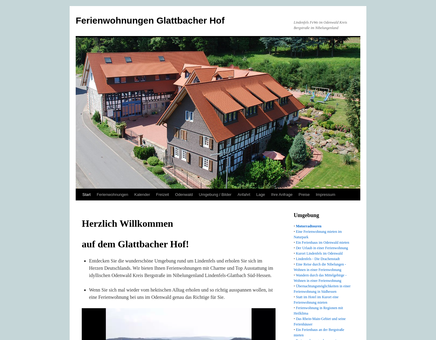 Aktuelle Website-Vorschau von Glattbacher Hof Ferienwohnungen