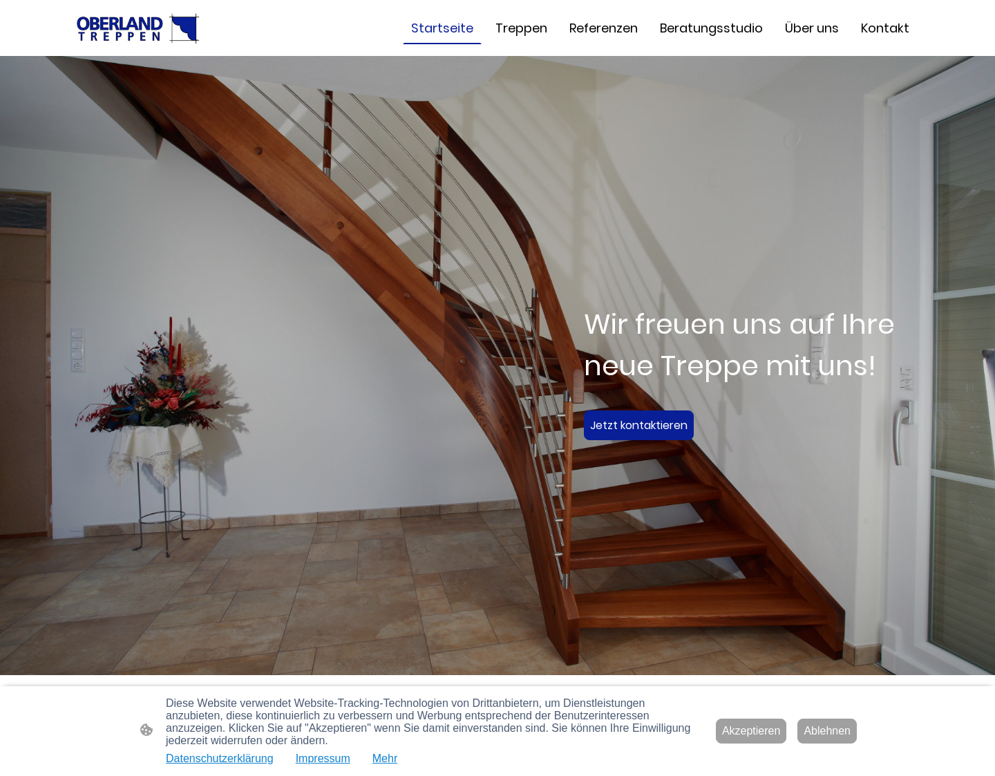 Aktuelle Website-Vorschau von Treppen, Holztreppen und Geländer