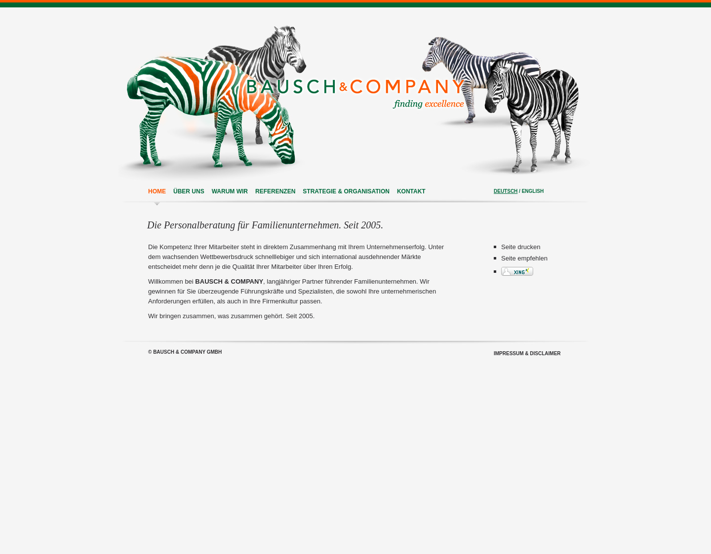 Aktuelle Website-Vorschau von Bausch & Company GmbH