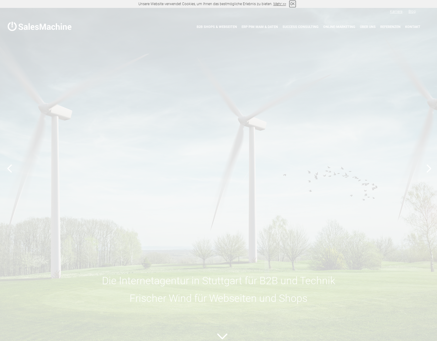 Aktuelle Website-Vorschau von SalesMachine