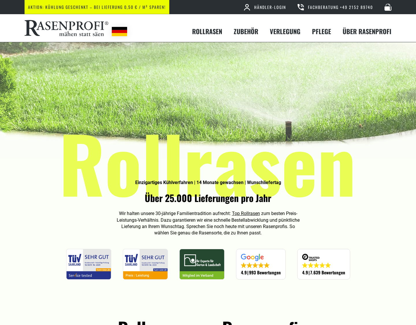Aktuelle Website-Vorschau von Mähen statt sähen