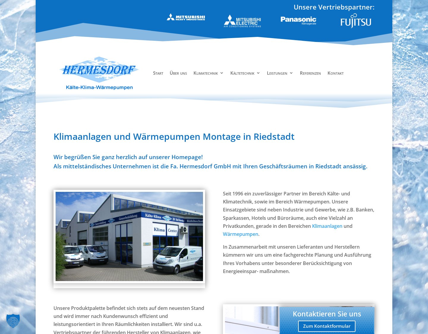 Aktuelle Website-Vorschau von Klimaanlage Klimatechnik Kälte