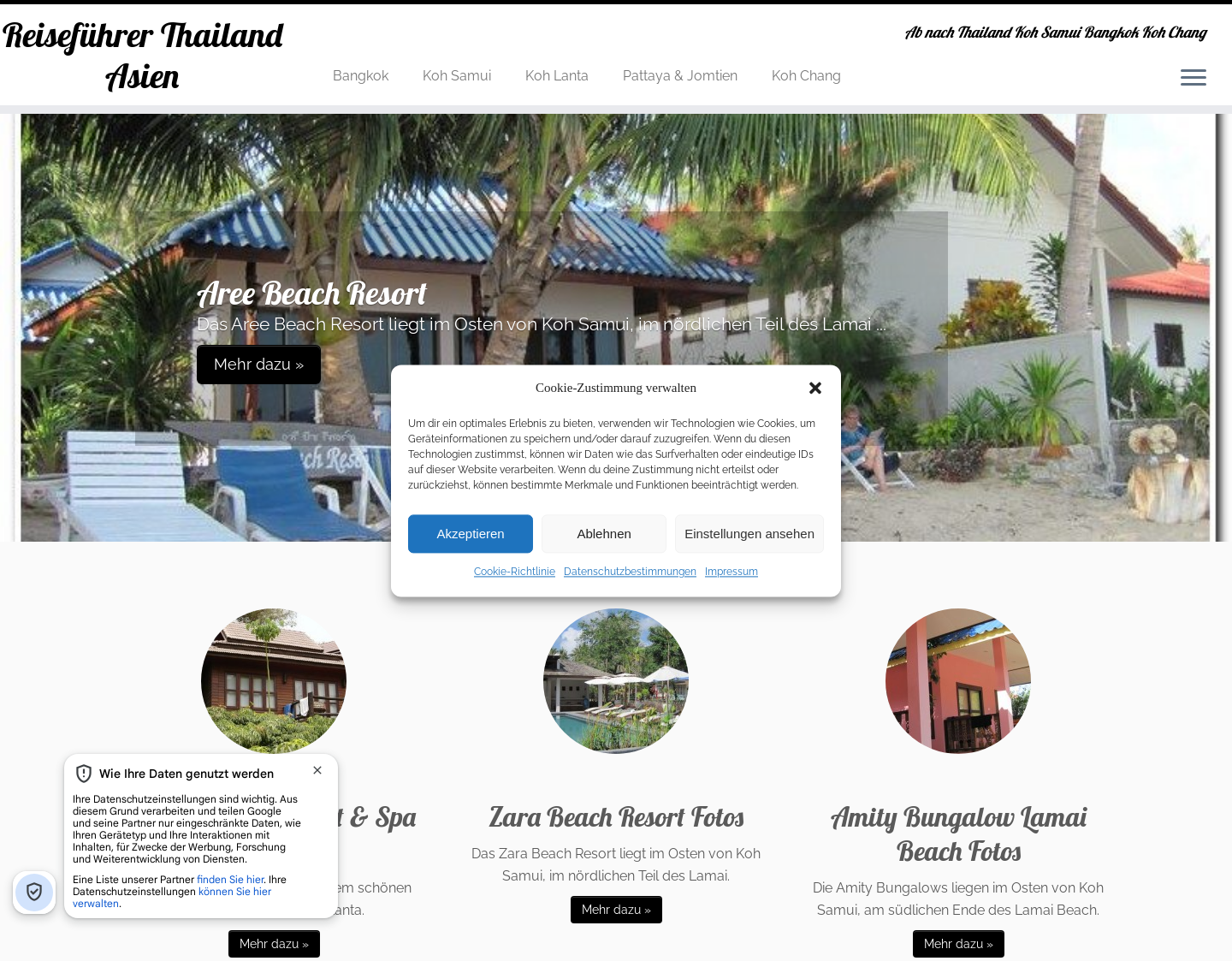 Aktuelle Website-Vorschau von Urlaub mit einem Reiseführer