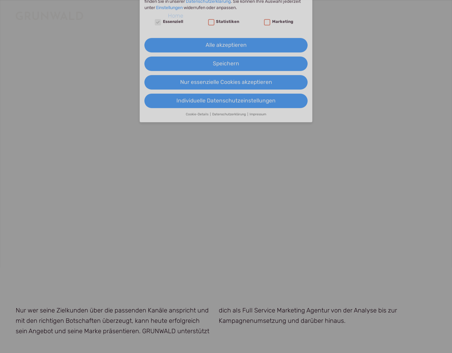 Aktuelle Website-Vorschau von Agentur GRUNWALD