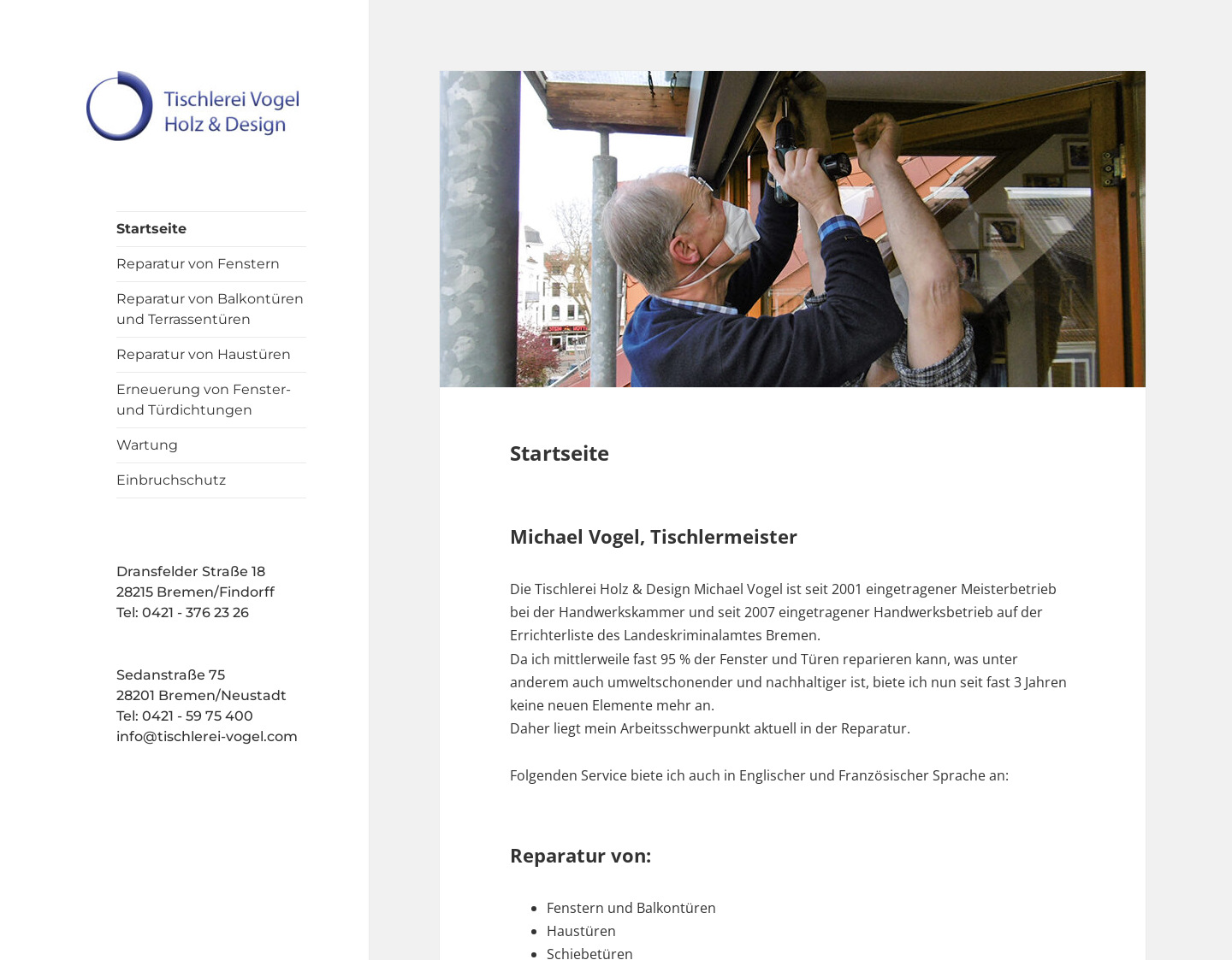 Aktuelle Website-Vorschau von Einbruchschutz-Bremen