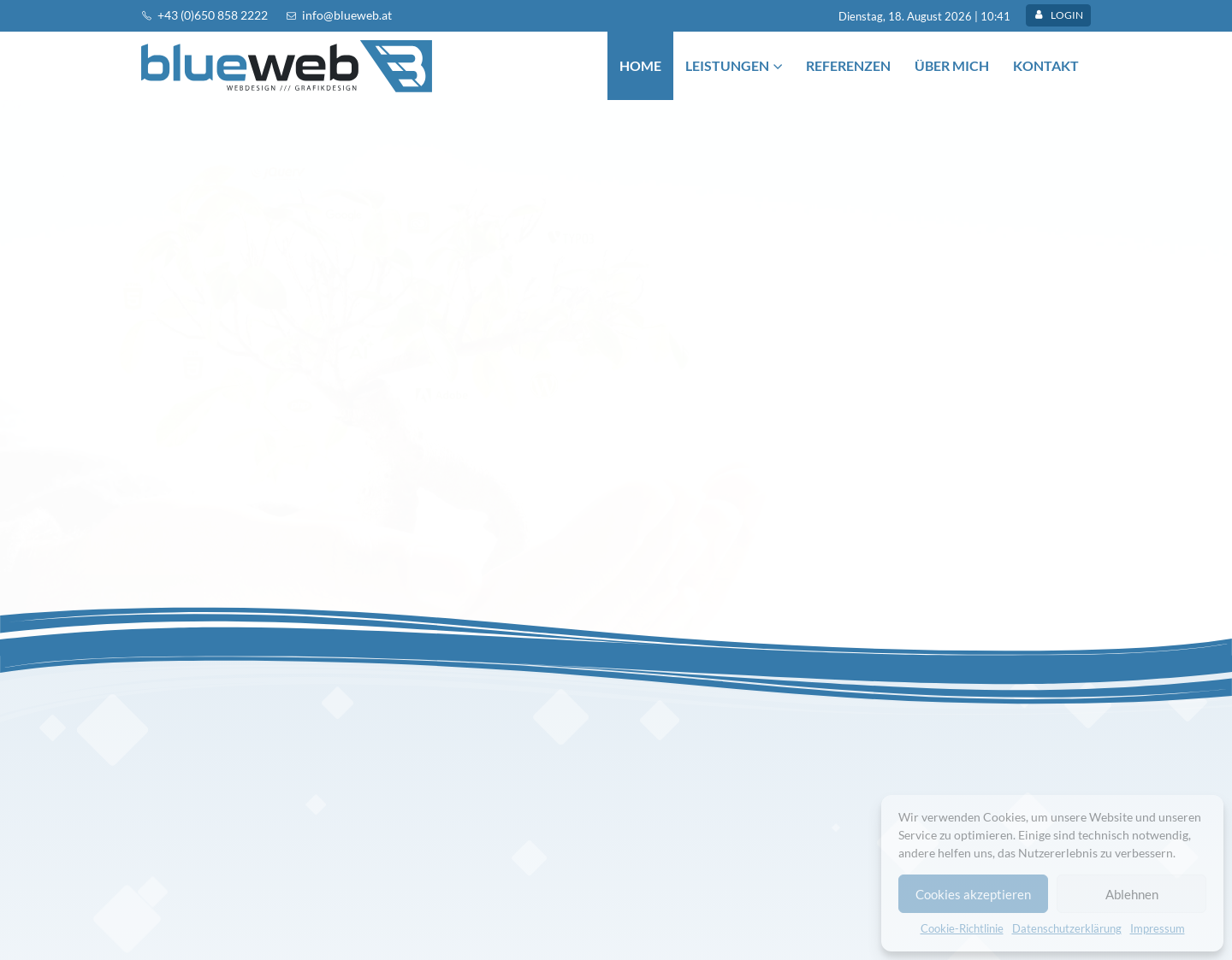 Aktuelle Website-Vorschau von BlueWEB Webagentur