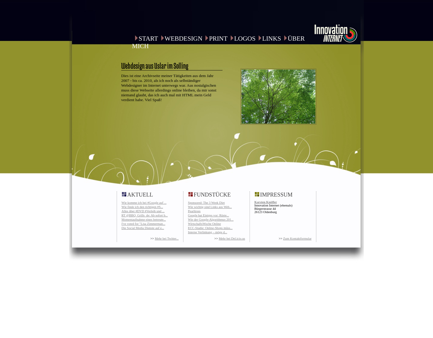 Aktuelle Website-Vorschau von Webdesign und Suchmaschinenoptimier