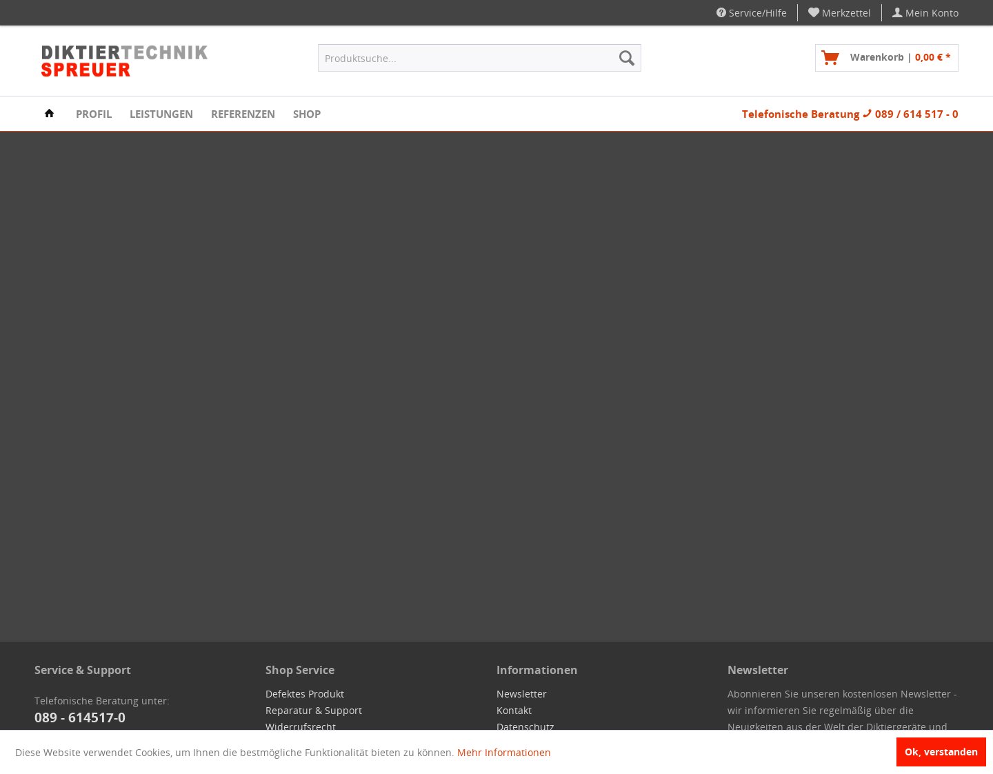 Aktuelle Website-Vorschau von Alles für eine perfekte Sprachverarbeitung
