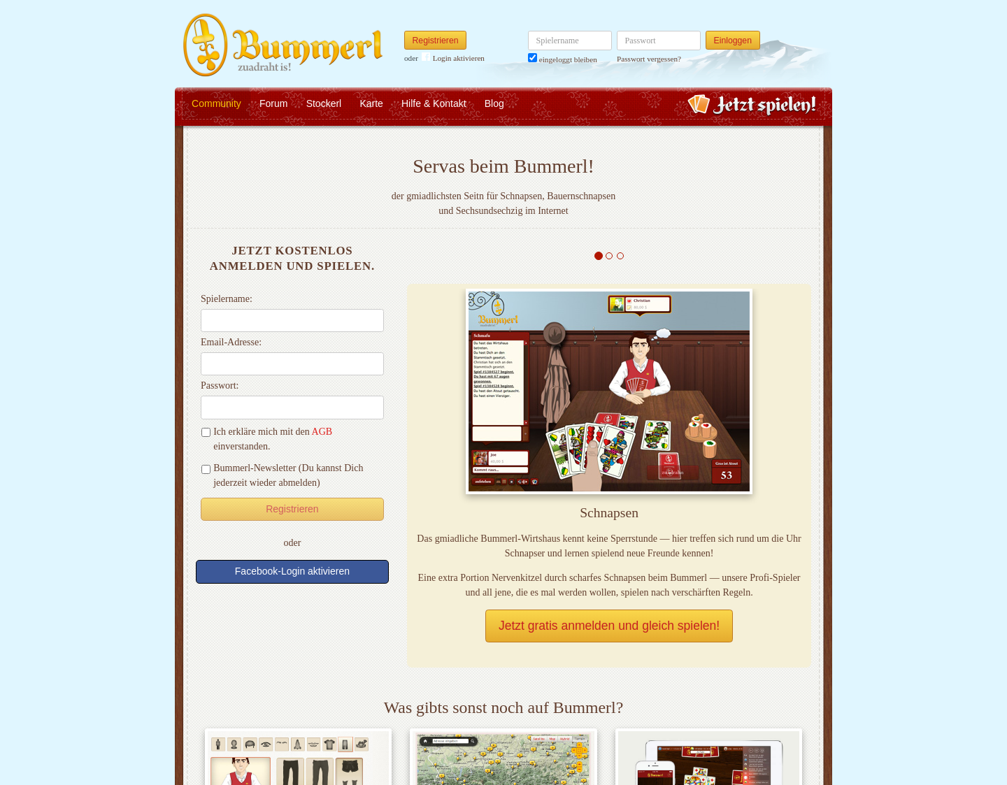Aktuelle Website-Vorschau von Bummerl