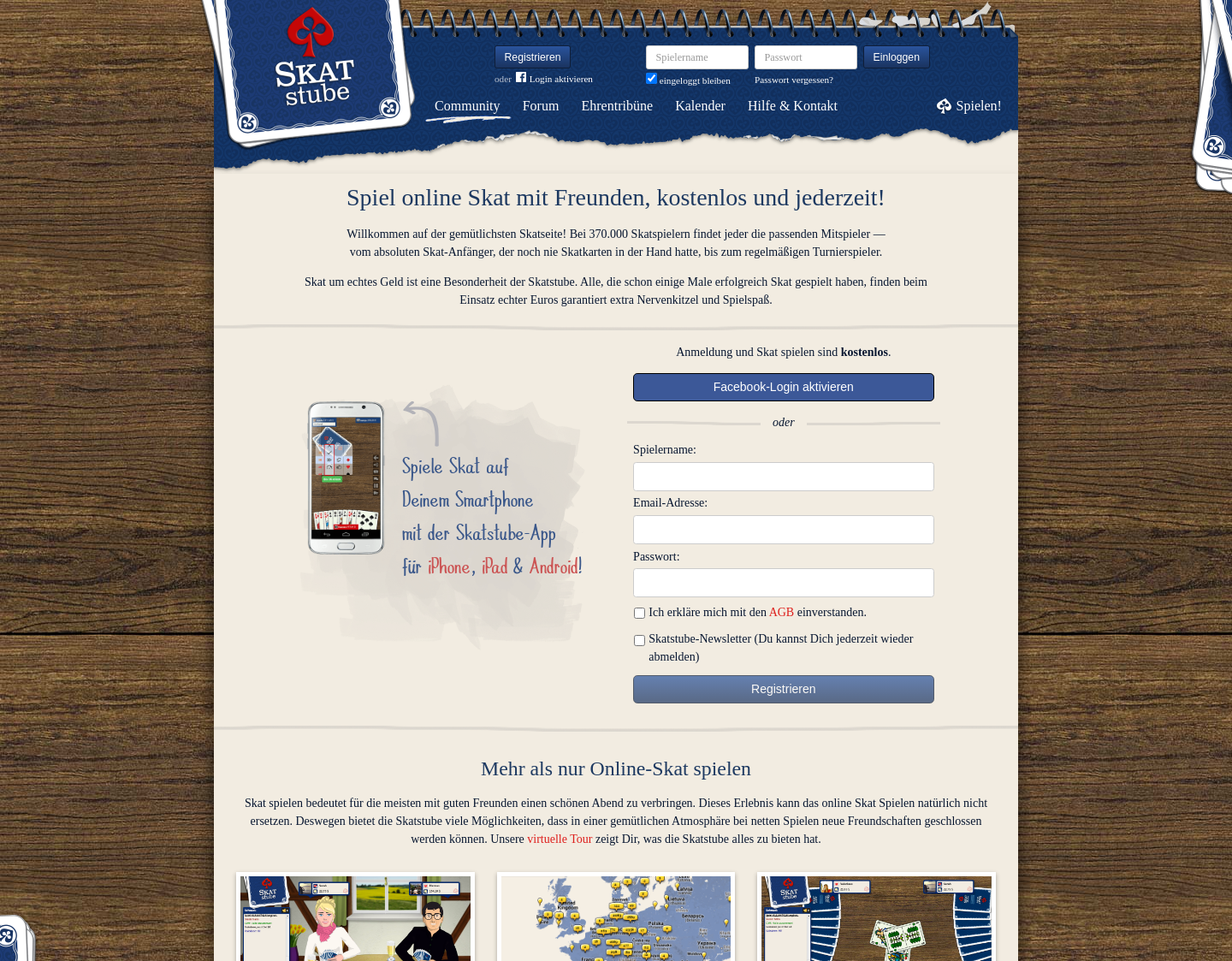 Aktuelle Website-Vorschau von Skatstube