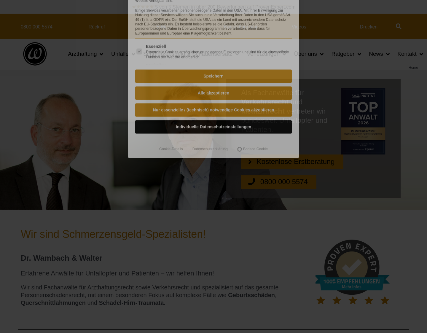 Aktuelle Website-Vorschau von Fachanwalt für Verkehrsrecht, Rouven Walter