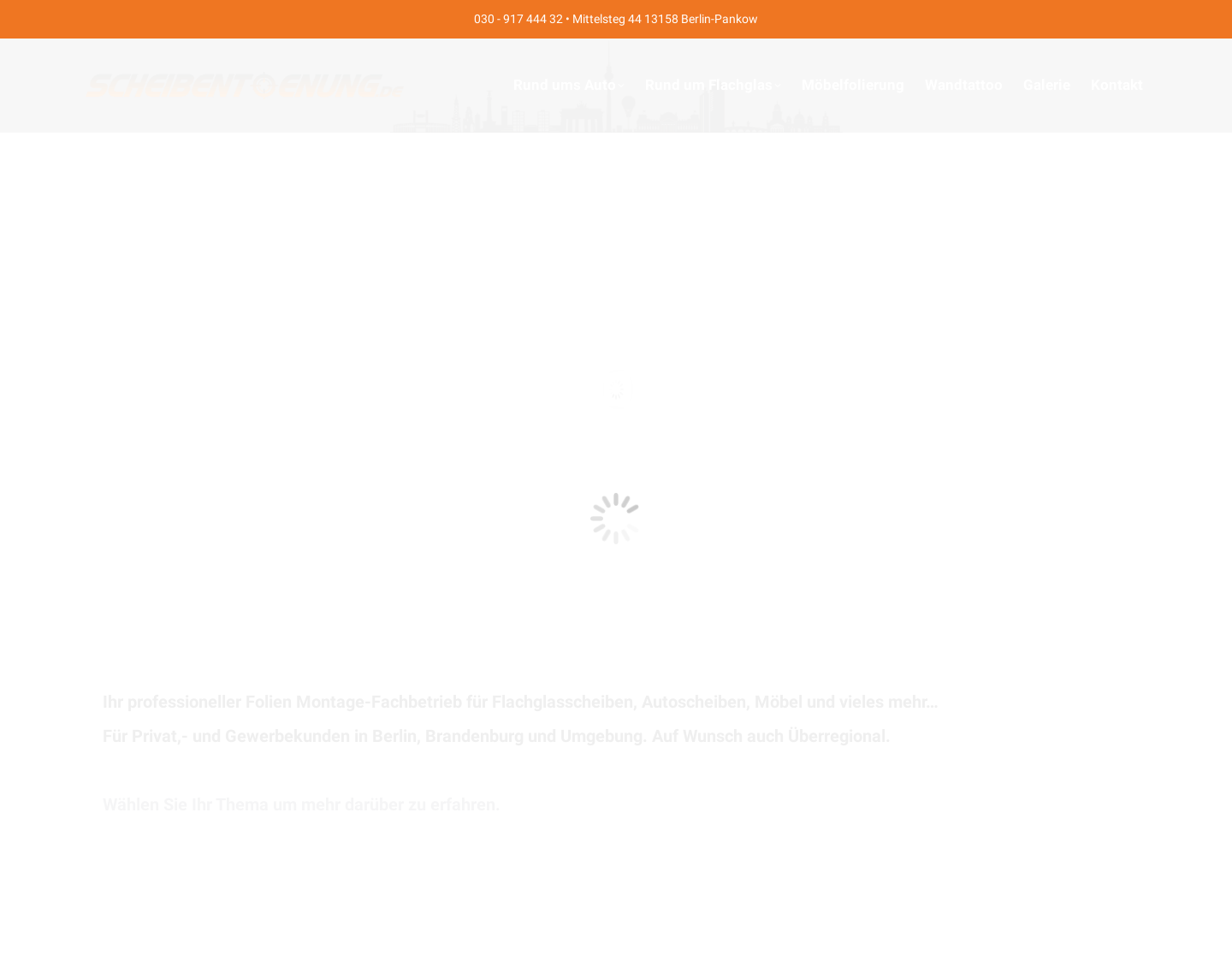 Aktuelle Website-Vorschau von Scheibentönung Berlin